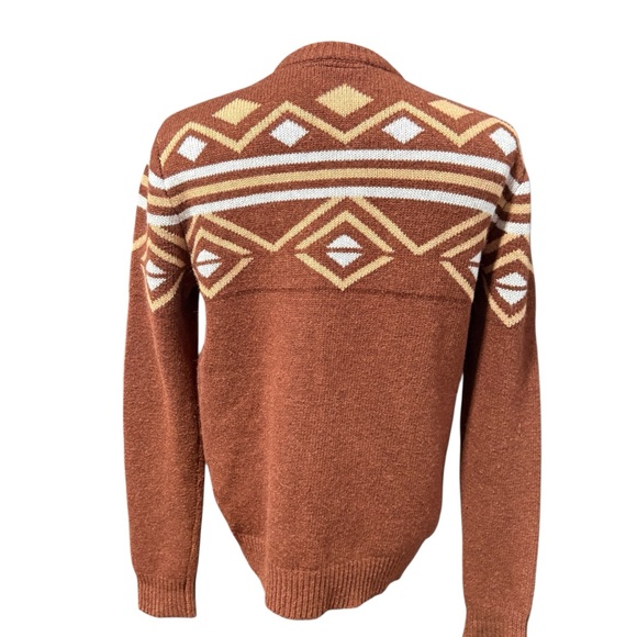 Passenger Thick Geometric Wool Blend Sweater Mens Size M Jumper Outdoor Retro - Picture 3 of 9